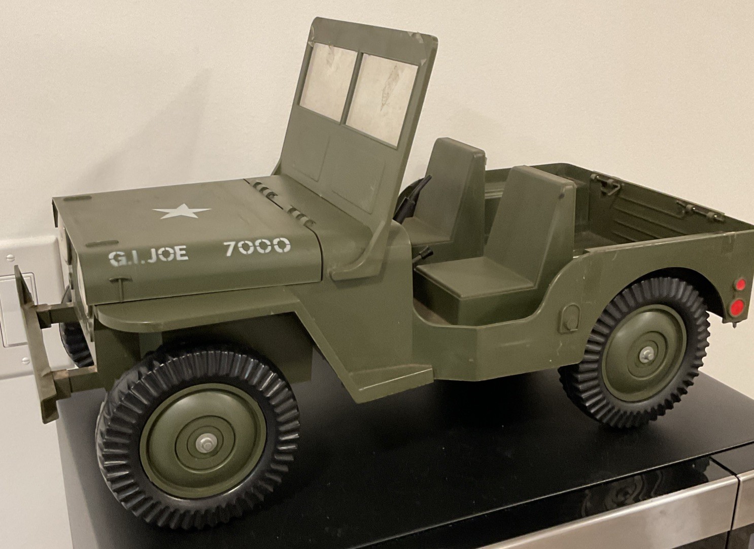 G.I. vintage anni 70 JOE JEEP 7000 LARGE taglia solo per ricambi o riparazioni