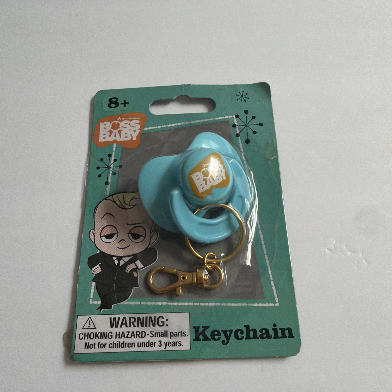 Carino Boss Baby portachiavi cartone animato bambino ciuccio da appendere ciondolo decorazione