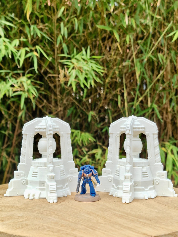 Lot de 2 Générateur Énergétique Sci-Fi – Décor de Terrain Warhammer 40k et Jeux de Figurines