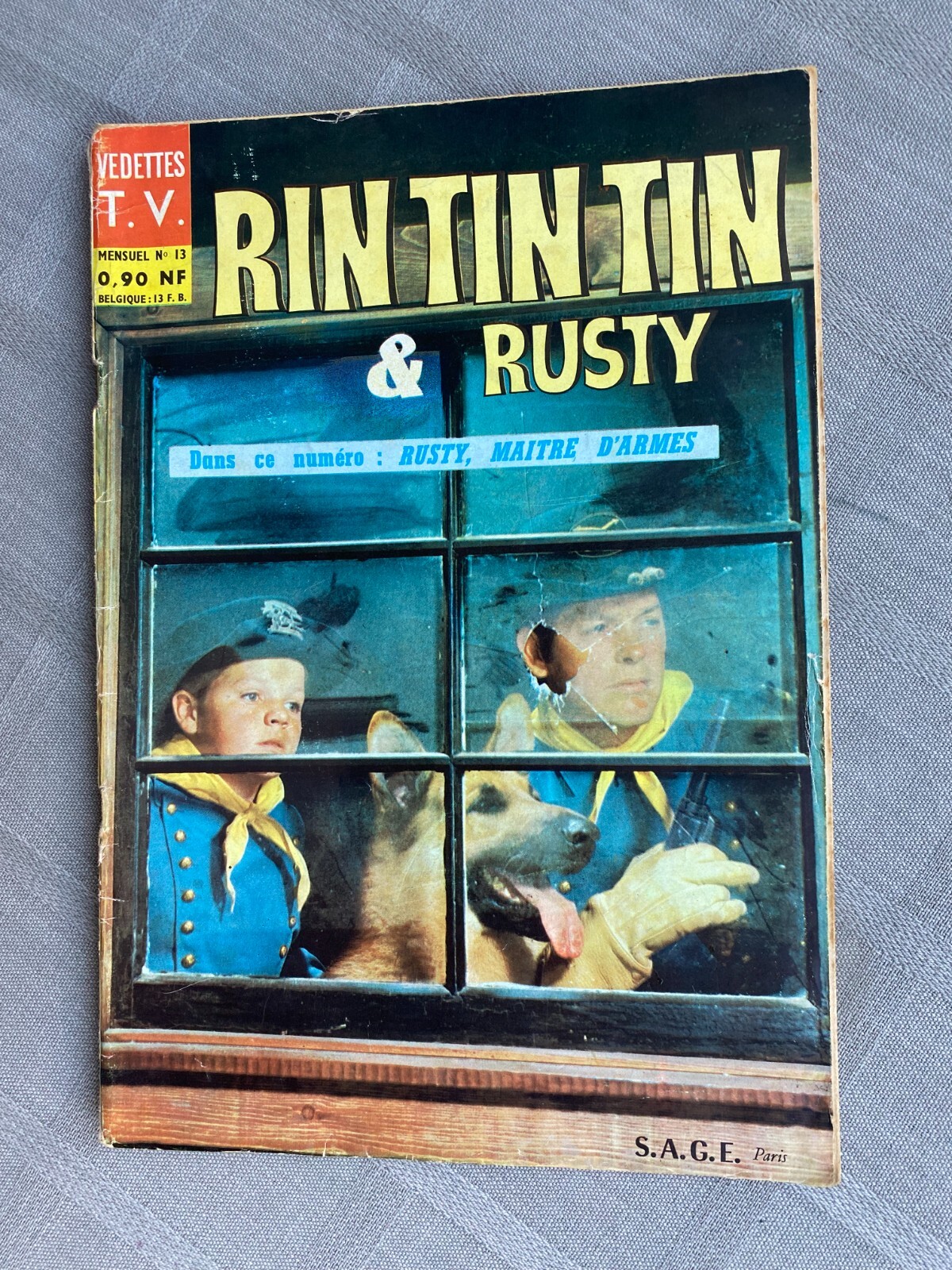 Rin Tin N° 13 1e Serie Stelle TV Edizione Snoopy 1961 IN Condizioni