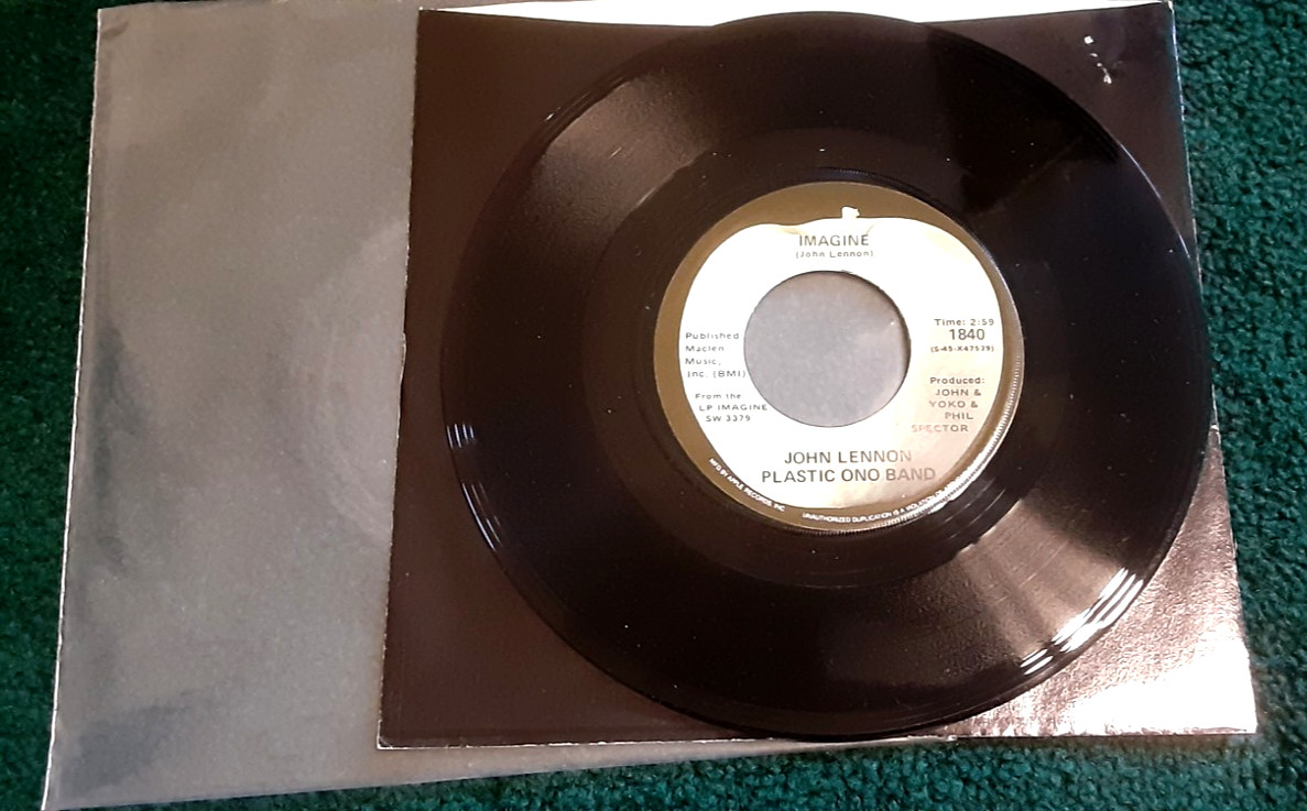 JOHN LENNON, Imagine b/w It's So Hard, Apple, 1840, US Pressing, Bell Sound, EX