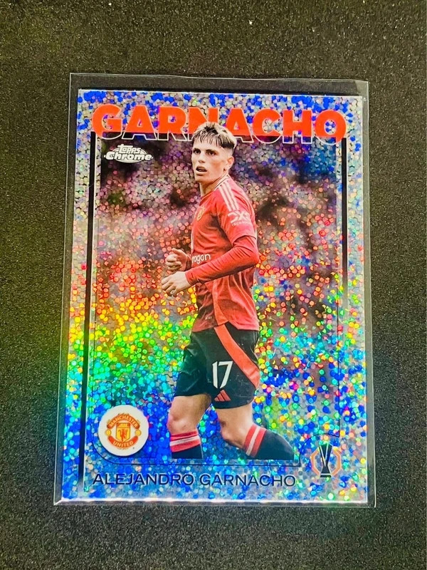 2024-25 Topps Chrome Uefa UCC - Alejandro Garnacho Manchester United Speckle Refractor