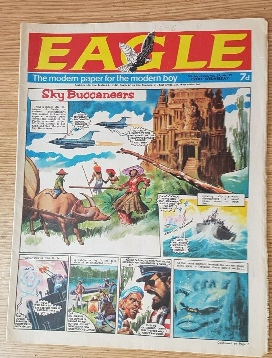 EAGLE COMIC Vol 19 No 27 DAN DARE: SKY BUCCANEERS - 6th JULY 1968