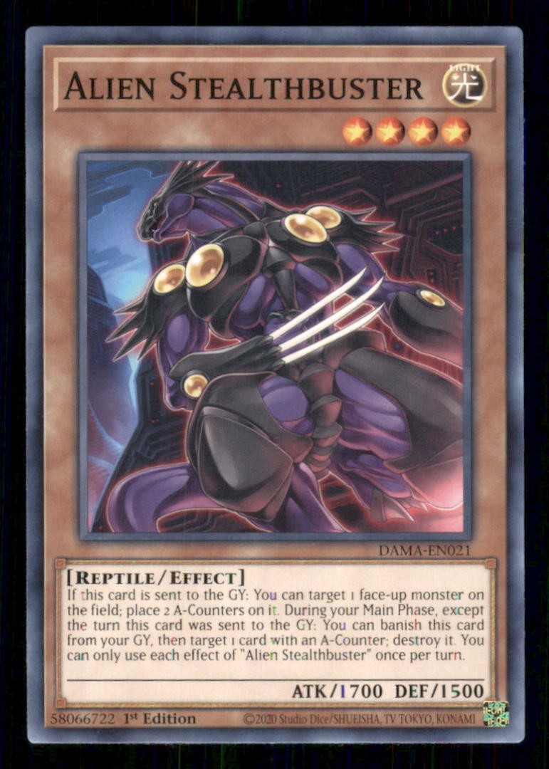 Alien Stealthbuster DAMA-EN021 Alba Comune di Maestà Yu-Gi-Oh 1° Edizione NM