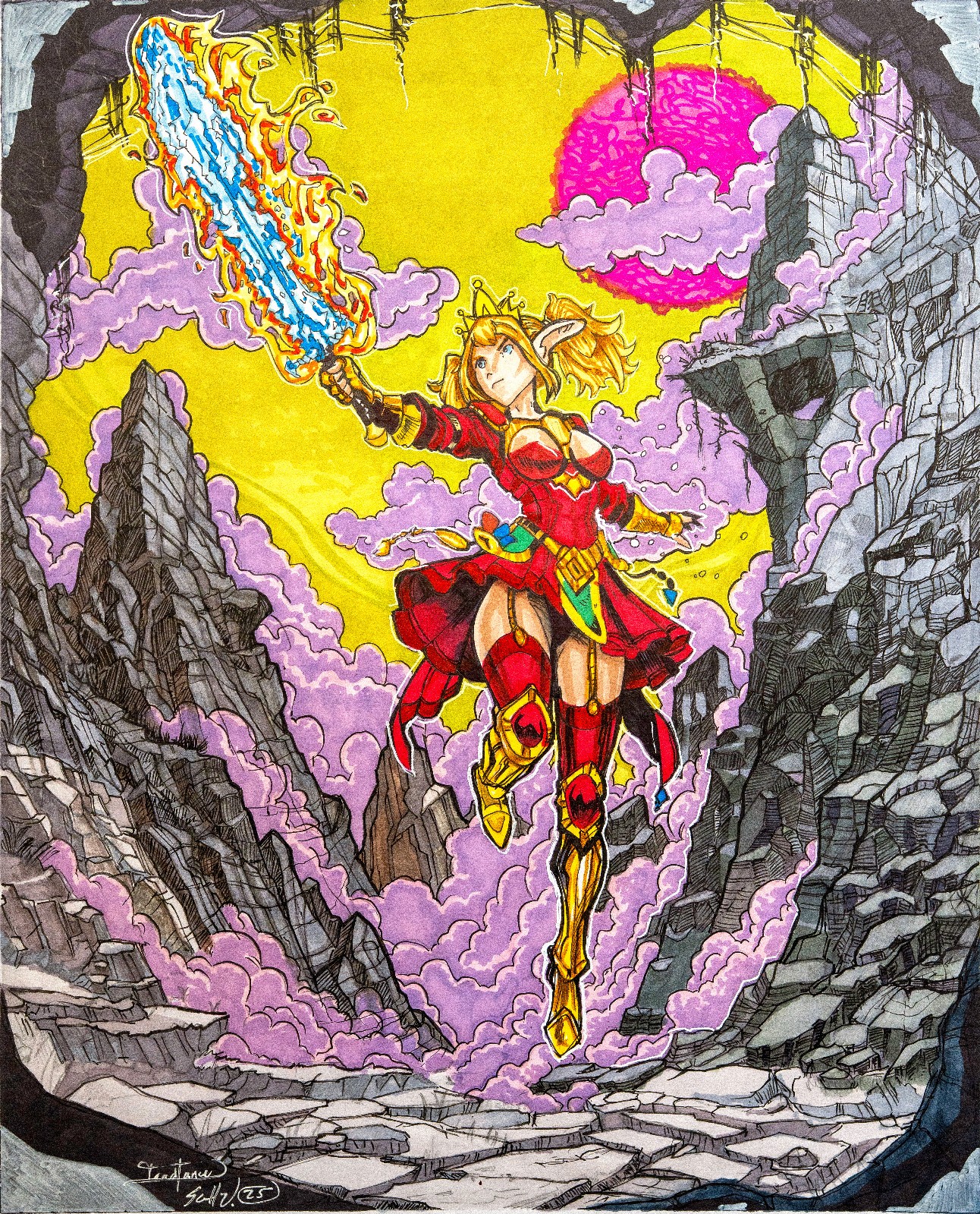 ACEO PRINT Mabel Fuoco e Gettone Arte Gettone Trading Card Deadlance