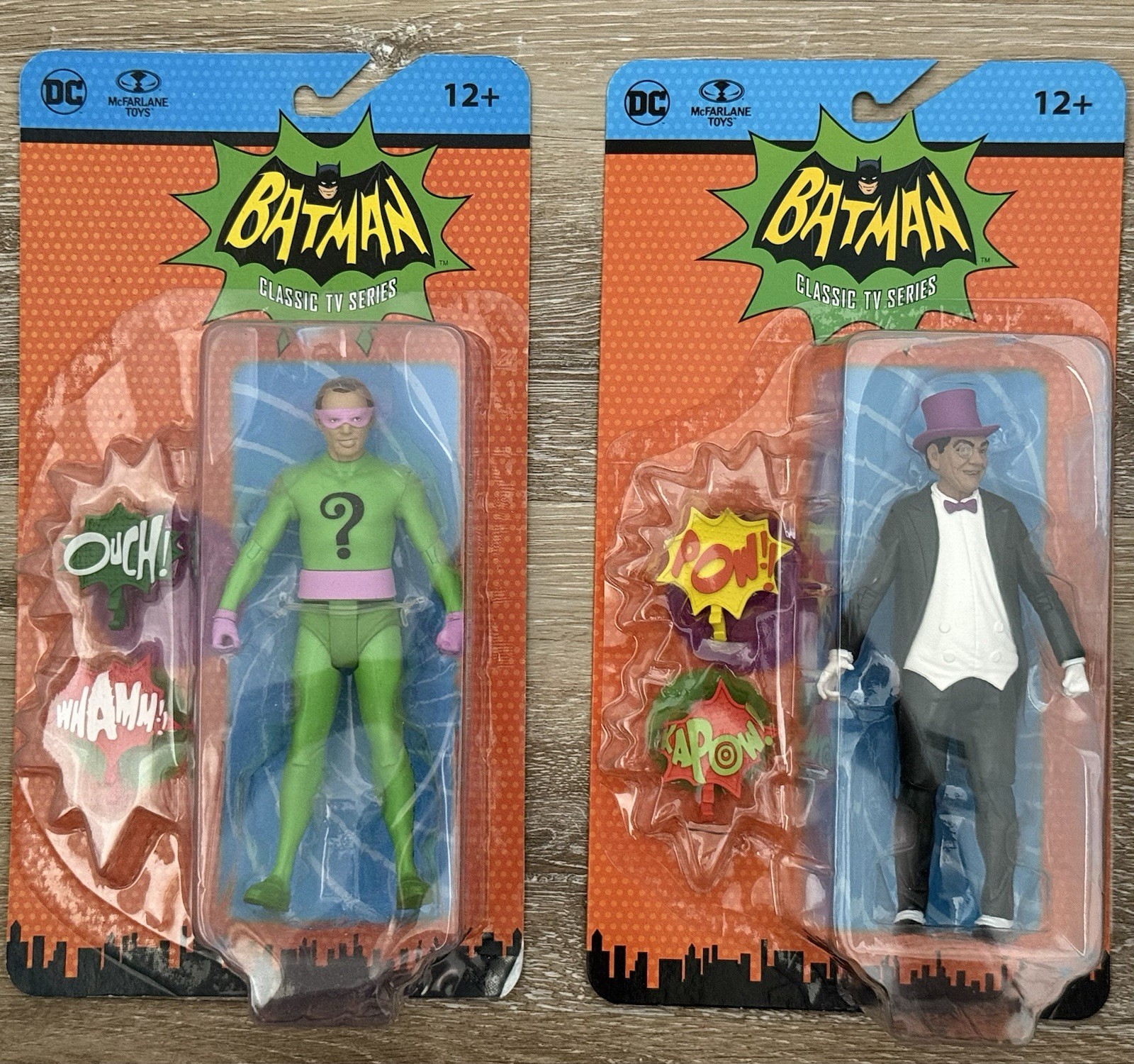 McFARLANE TOYS 2022 Batman Classic Serie TV - PINGUINO E INDOVINELLO NUOVO