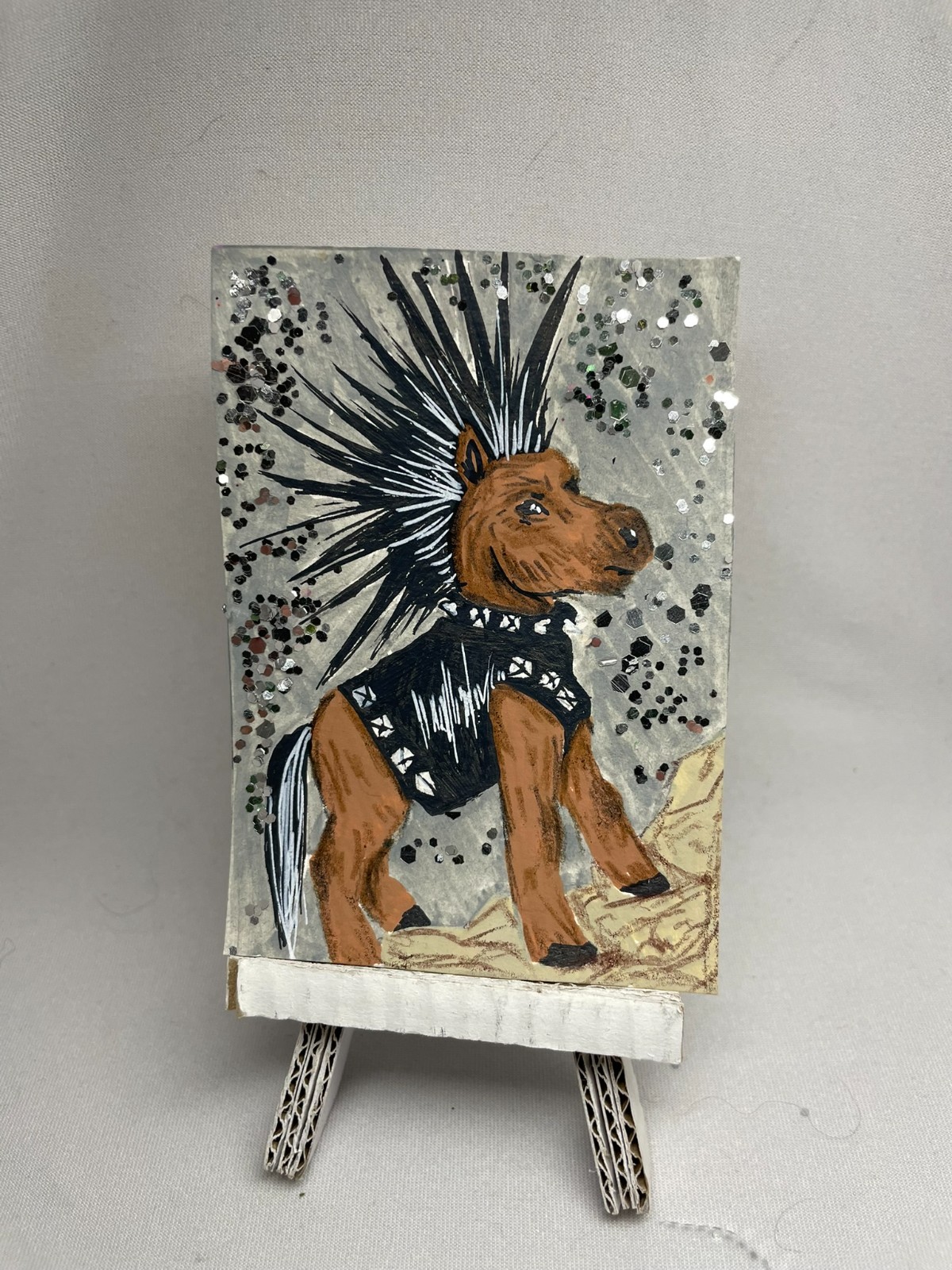 ACEO original artist trading card 'Spikes' by STAYOKJACK in multimedia