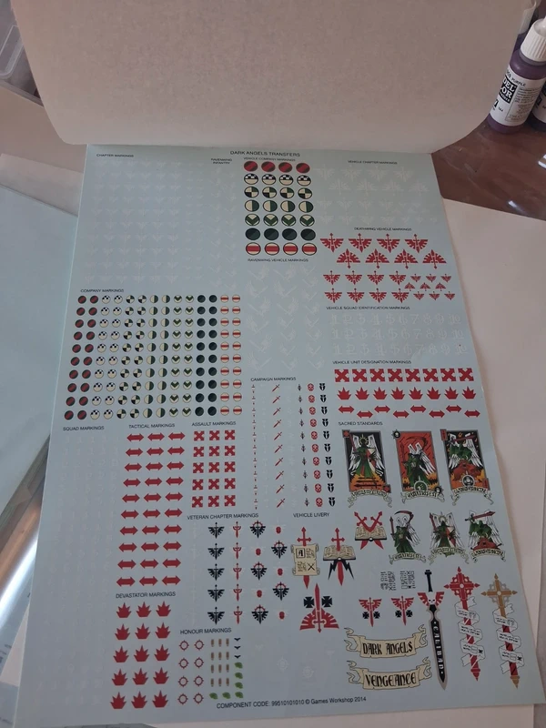 Foglio trasferibili A4 Dark Angels OOP
