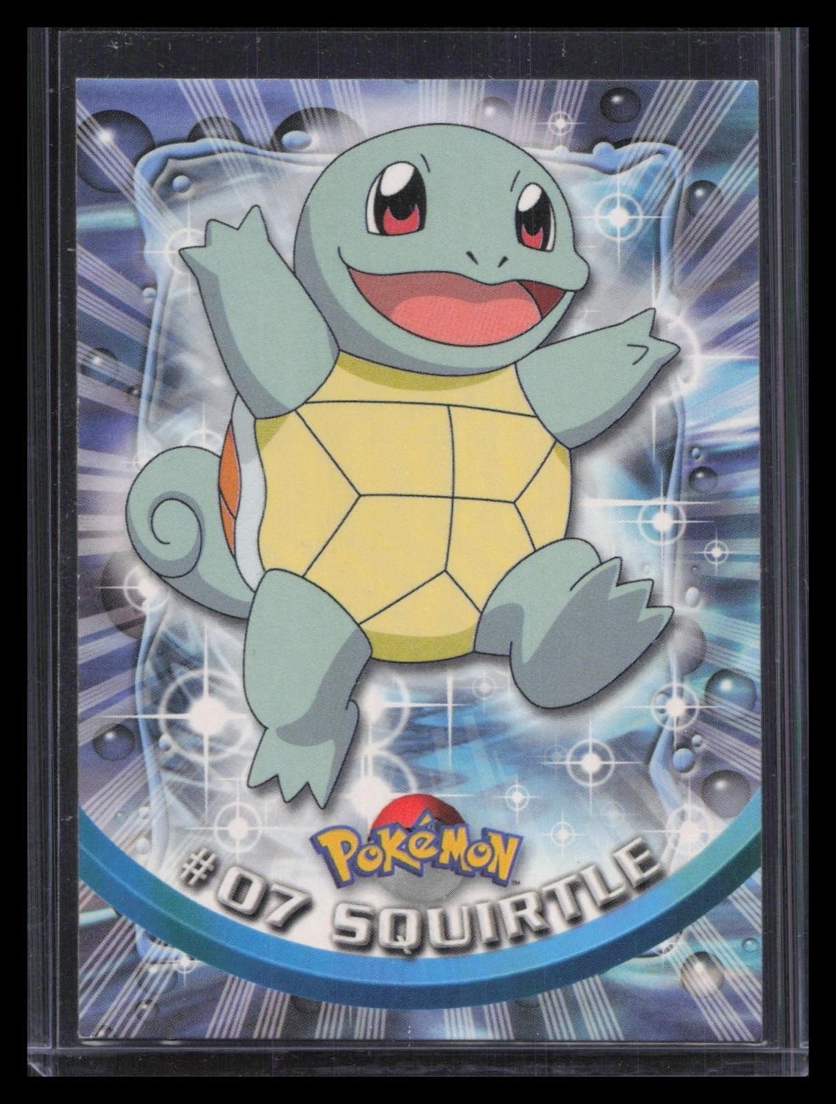Squirtle 1999 Topps Pokemon TV Animation Edition Series 1 #7 Red Topps Logo