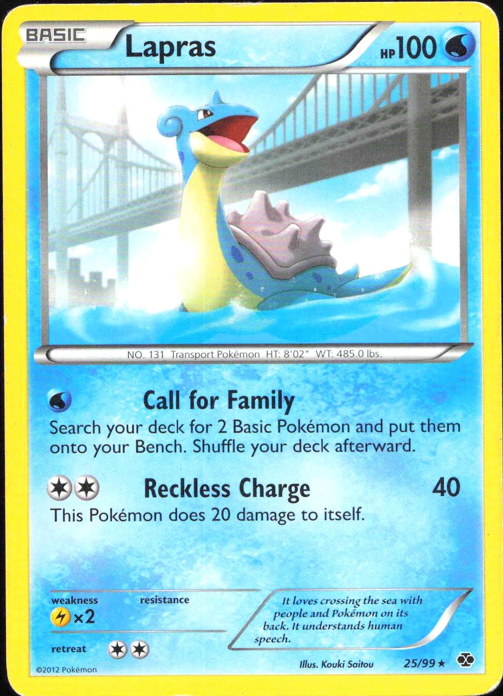 Lapras (25) 25/99 Next Destinies 2012 MP Pokémon