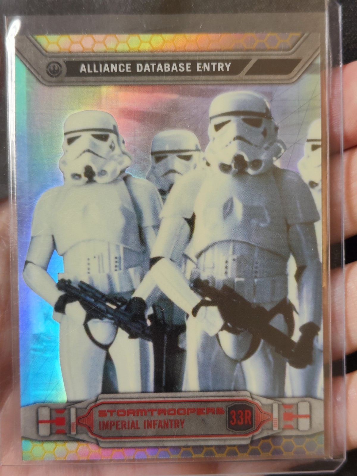 2014 Topps Star Wars Chrome Stormtroopers ORO rifrattore 33 R #/50