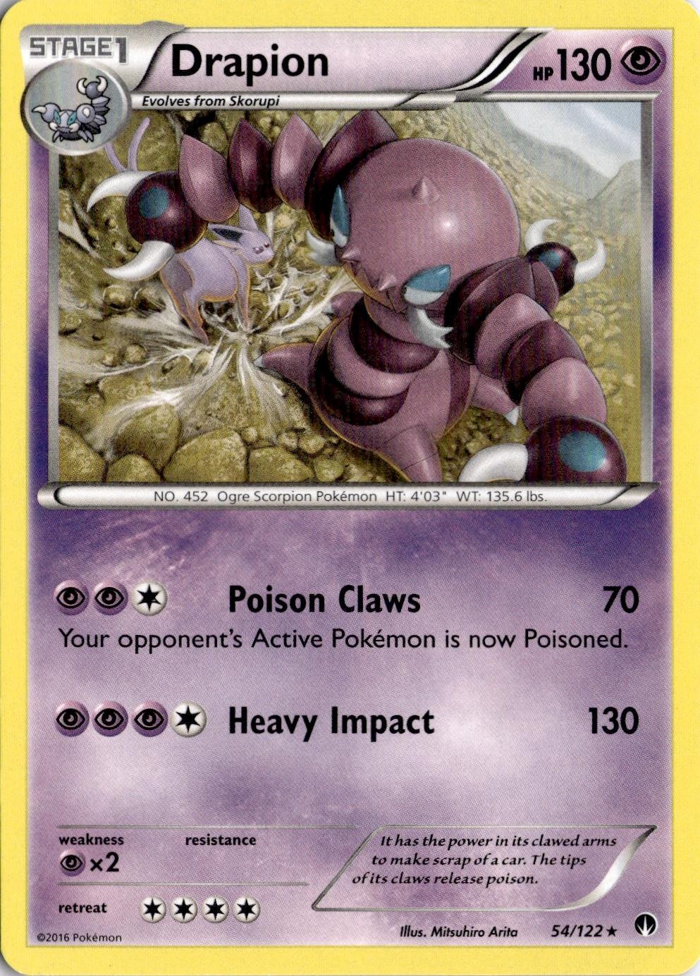 Drapion 54/122 Raro Pokemon Breakpoint Giocato Leggermente