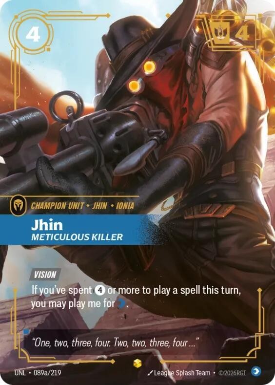 Jhin, Meticulous Killer (Alternate Art) [Unleashed] 089a/219 NM Foil