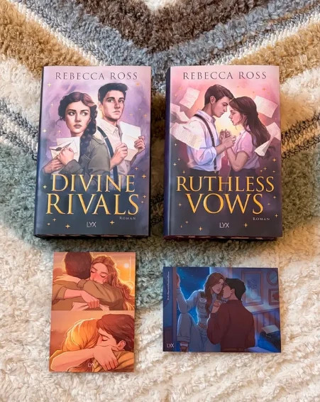 Divine Rivals + Ruthless Vows Rebecca Ross mit Farbschnitt + Illu