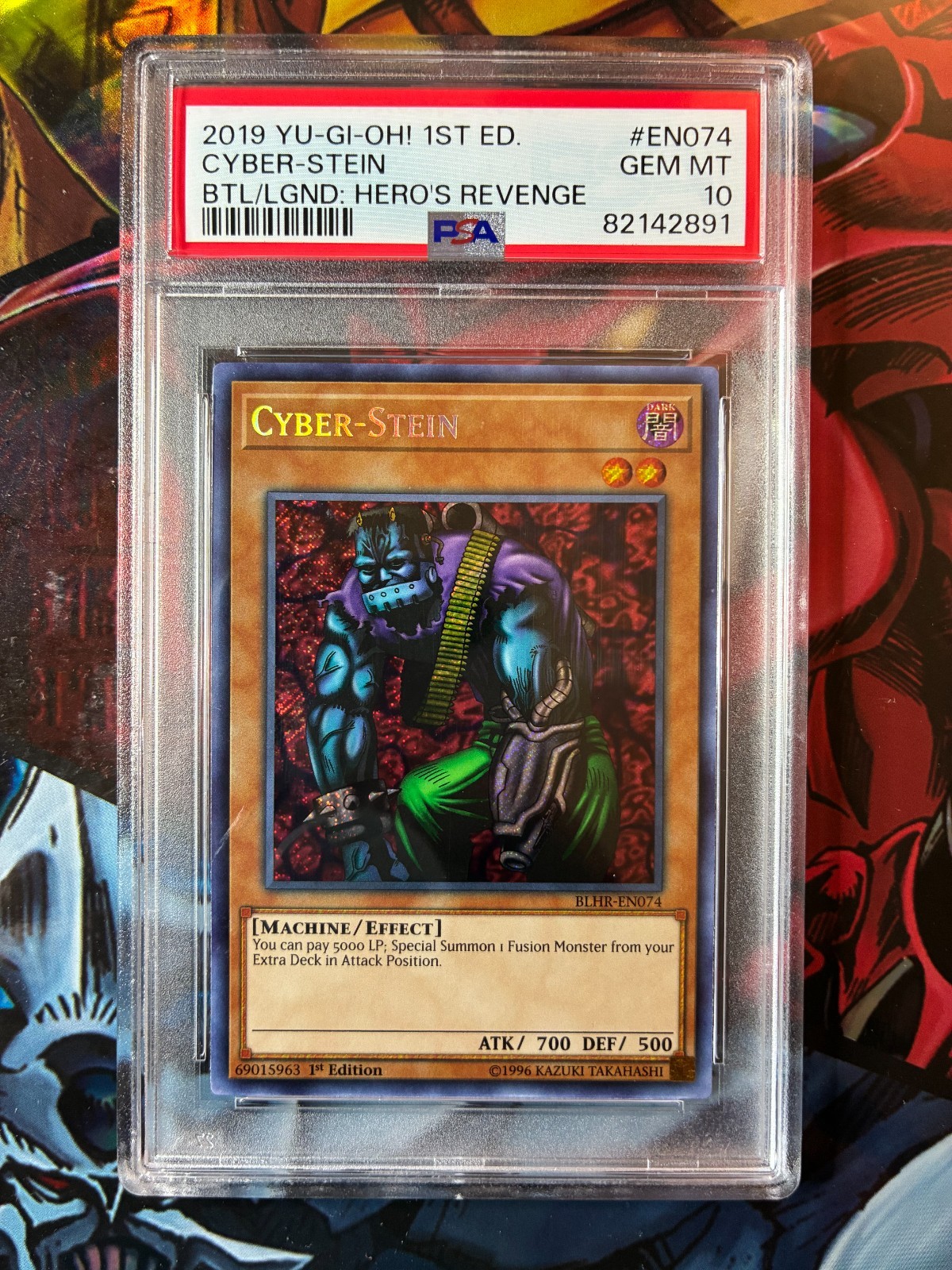 Yu-Gi-Oh 2019! Cyber-Stein BLHR-EN074 Holo Rara Segreta 1° Edizione - PSA 10