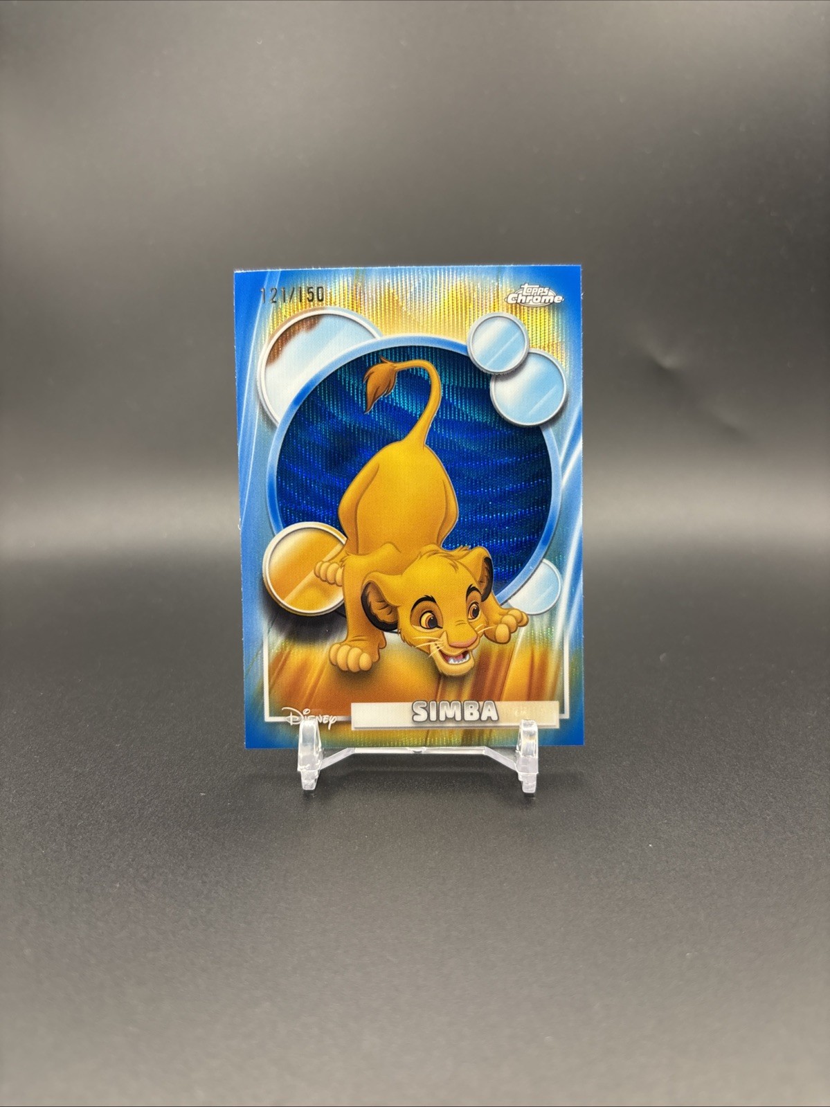 2026 Disney Topps Chrome Simba /150 Onda Blu Re Leone