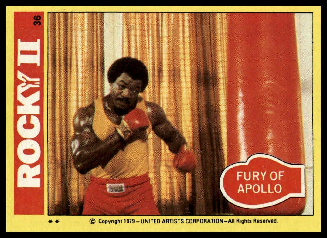 Fury of Apollo - 1979 Topps Rocky II #36