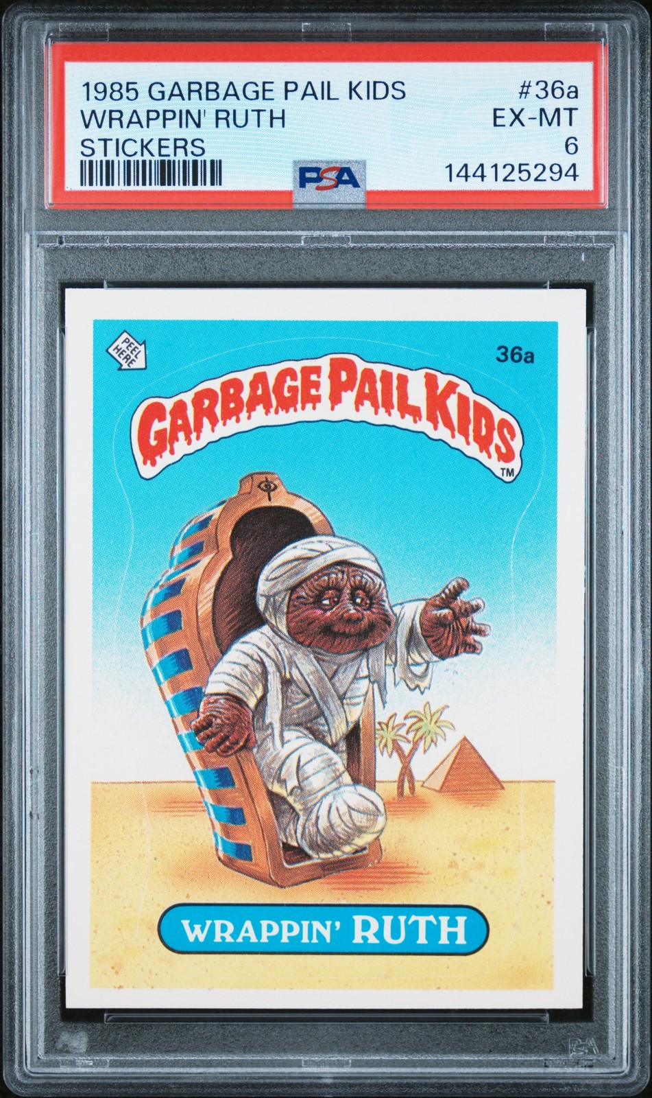 1985 GARBAGE PAIL KIDS STICKERS #36A WRAPPIN' RUTH PSA 6