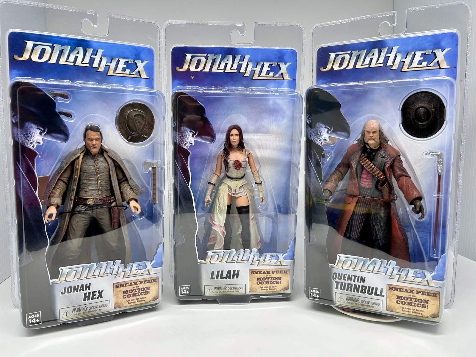 Lotto 3 action figure NECA Jonah Hex Jonah Hex, Lilah & Quintin Turnbull 2010