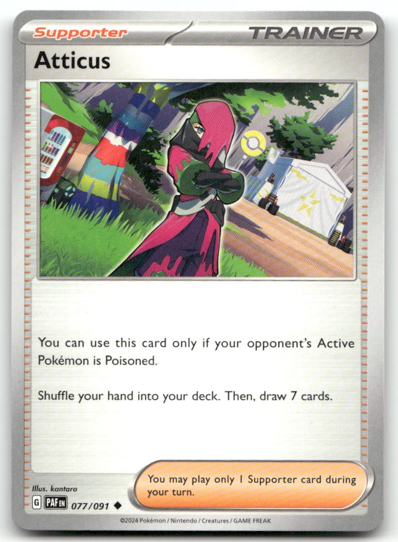 Atticus 077/091 Pokemon Destino Paldeo Non Comune Quasi Nuovo