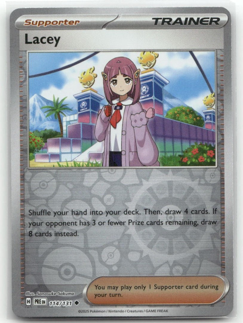 Lacey 114/131 Reverse Holo SV: Prismatic Evolutions Pokemon TCG