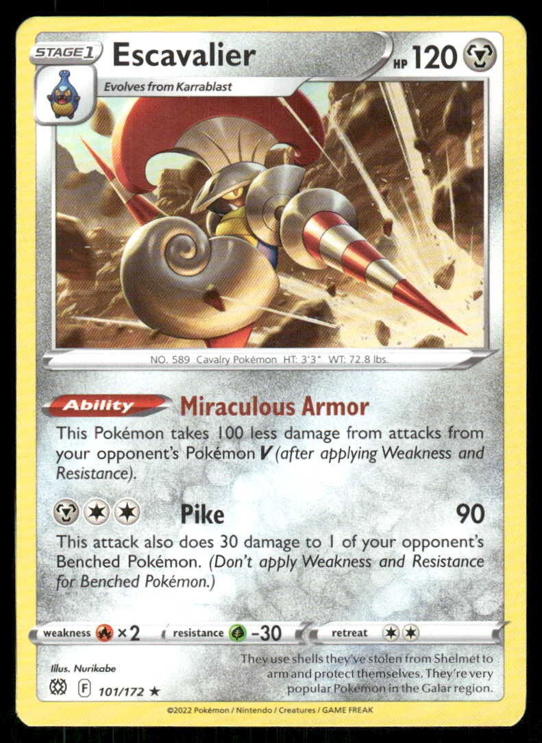 POKEMON ESCAVALIER STELLE BRILLANTI 101/172 R QUASI NUOVO/M