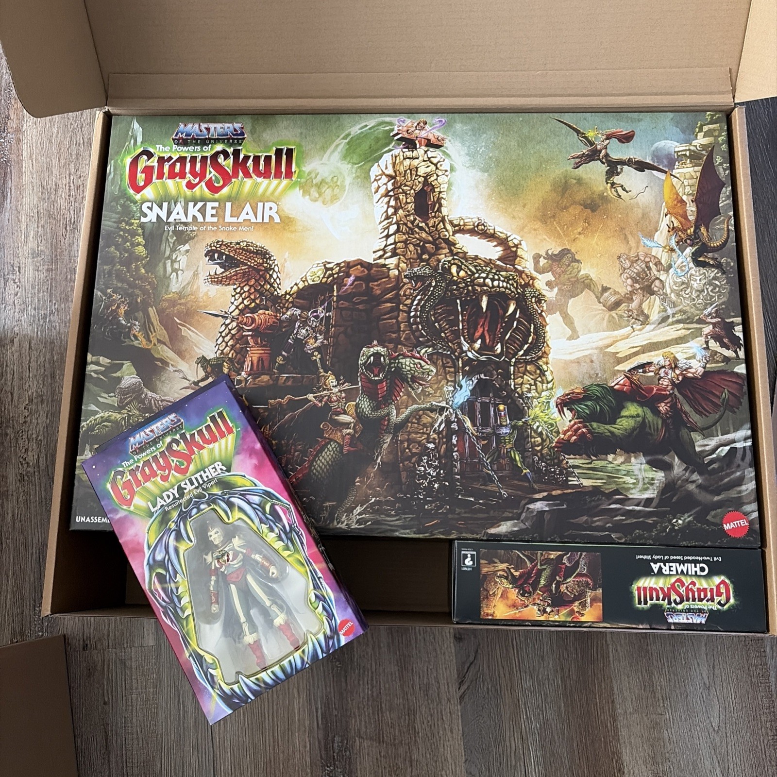 MOTU Origins Tana di Serpente Playset Mattel Creazioni con Lady Slither e Chimera