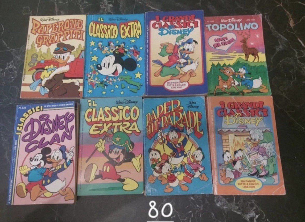 Walt Disney lotto fumetti italiani a colori copertina morbida Topolino Paperino