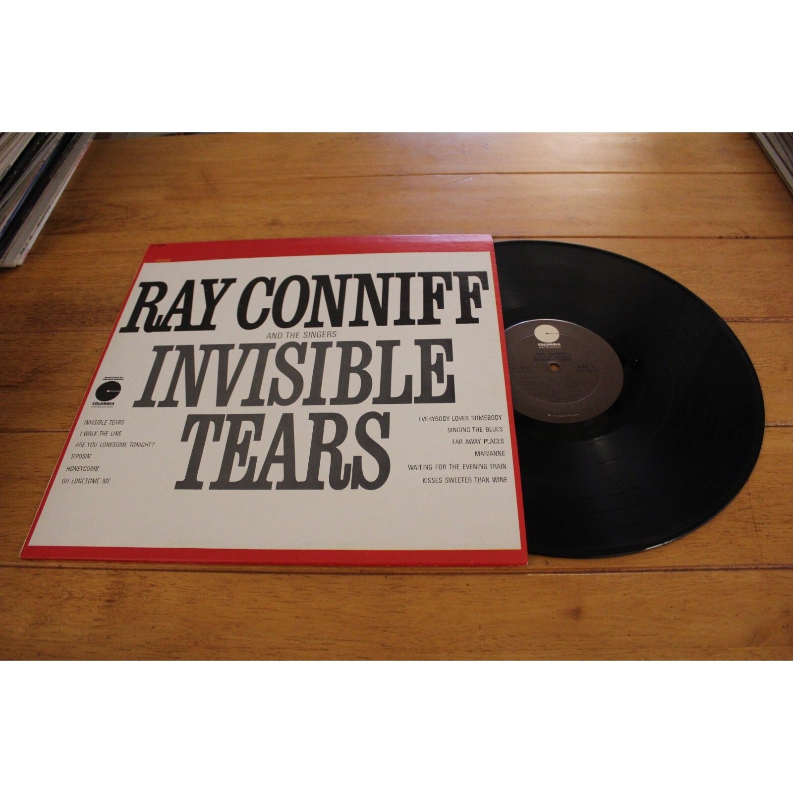 RAY CONNIFF - INVISIBLE TEARS LP 12" CLEAN VINYL VG++ COLUMBIA LIMITED EDITION