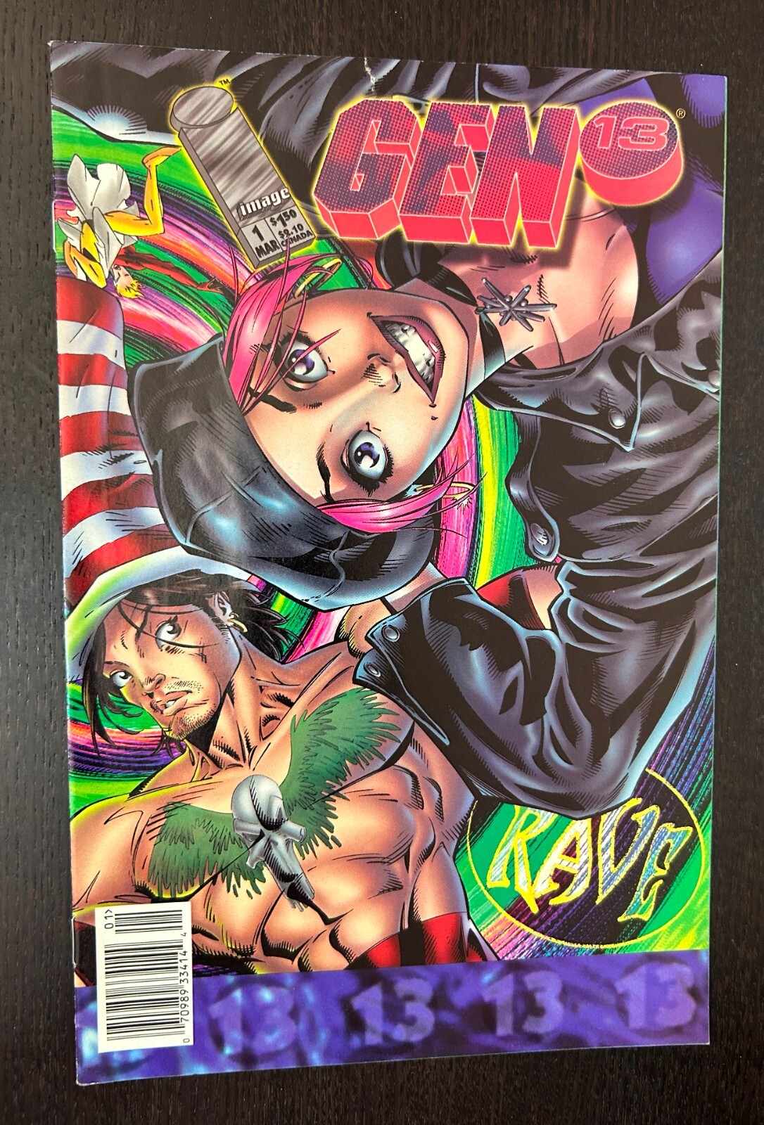 GEN 13 RAVE #1 (Image Comics 1995) -- Variante da edicola -- VF-