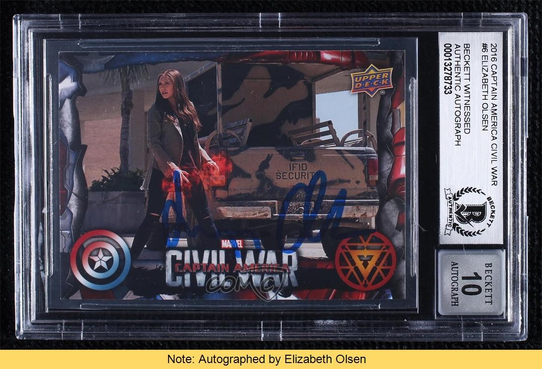 BAS 2016 Marvel Captain America: Civil War Scarlet Witch BGS Authentic READ 04k8