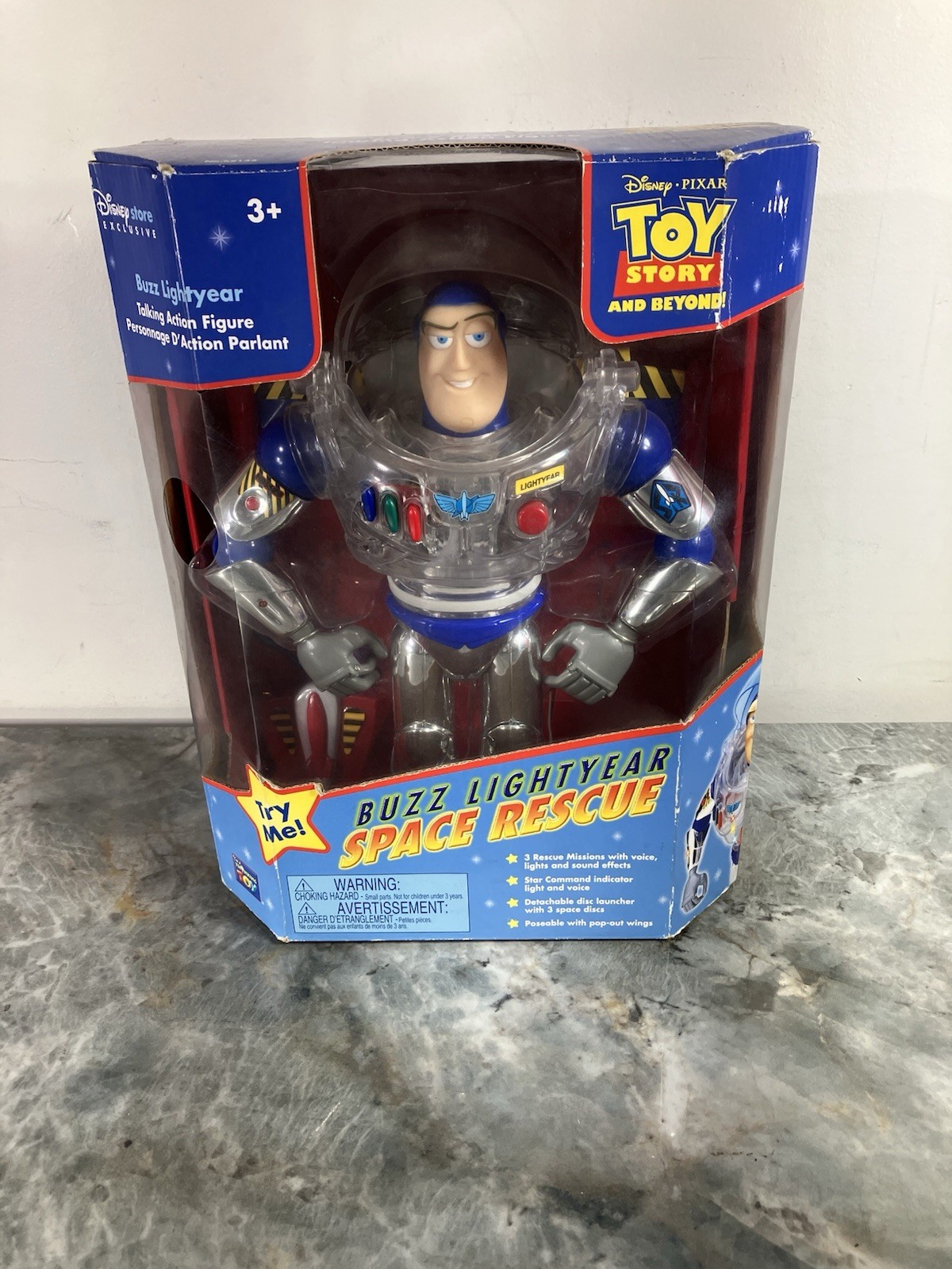 Buzz Lightyear Space Rescue Toy Story Beyond Disney Store esclusivo nuovo sigillato