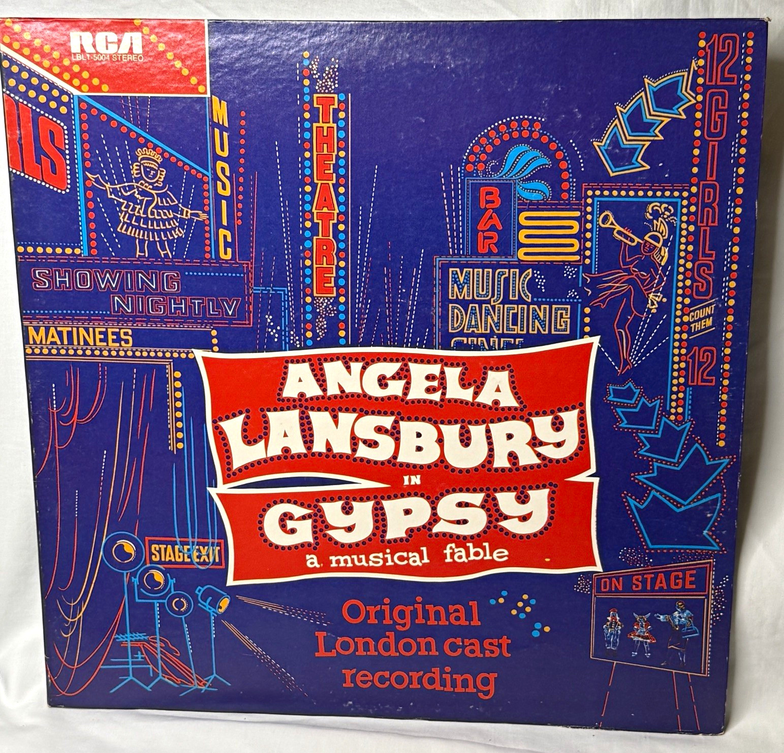 Angela Lansbury Gypsy 1974 Original London Cast Vinyl LP RCA LBL1-5004 Gatefold