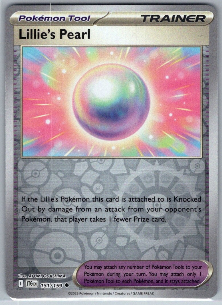 Lillie's Pearl Reverse Holofoil [JTG - 151/159] U NM Pokemon AYUMI ODASHIMA