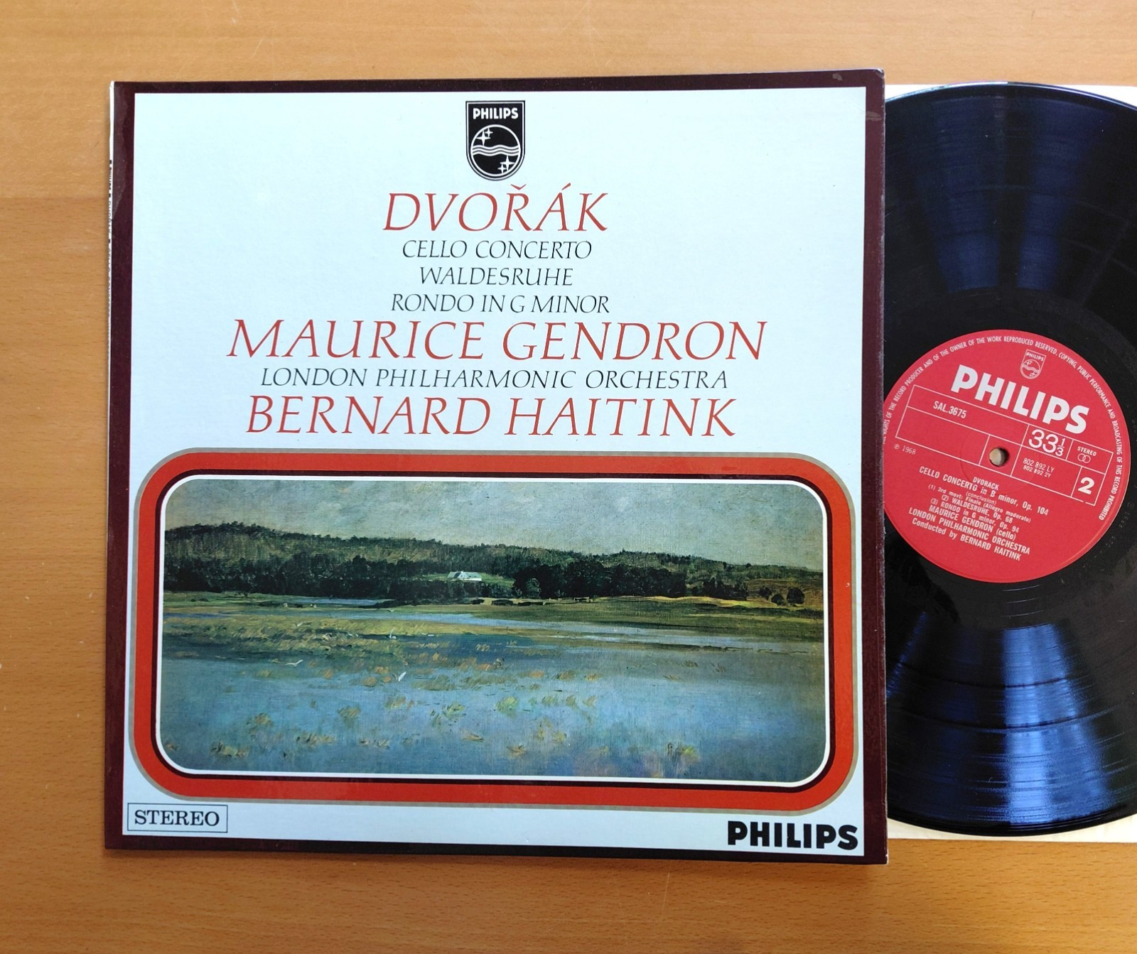 SAL 3675 Dvorak Cello Concerto Maurice Gendron Bernard Haitink NM Philips Vinyl