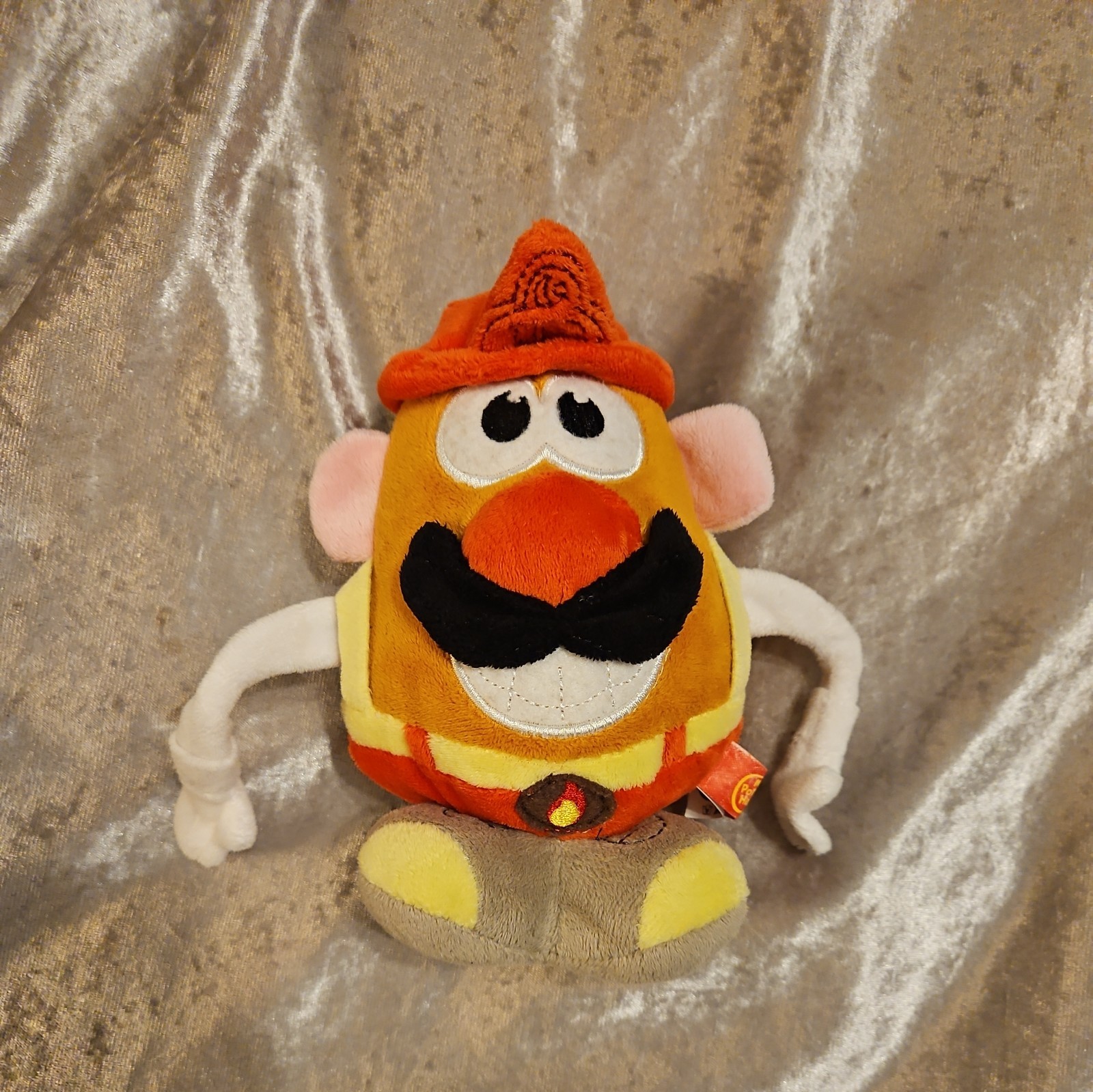 Mr Potato Head Fireman Peluche Morbido Giocattolo 7” Gioco Hasbro 2014 Toy Story Da Collezione 