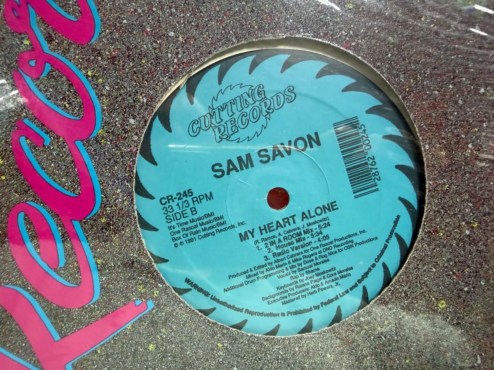 Sam Savon My Heart Alone 12" 1991 CUTTING CR245 Freestyle SHRINK NM