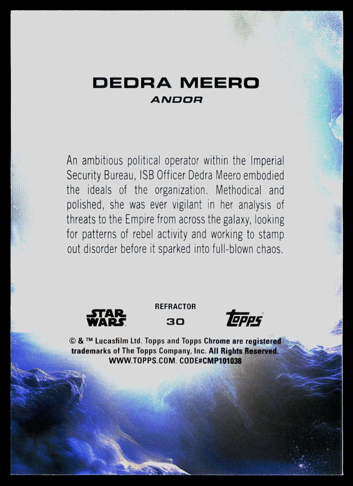 Topps 2025 Star Wars Chrome #30 Dedra Meero - Refractor