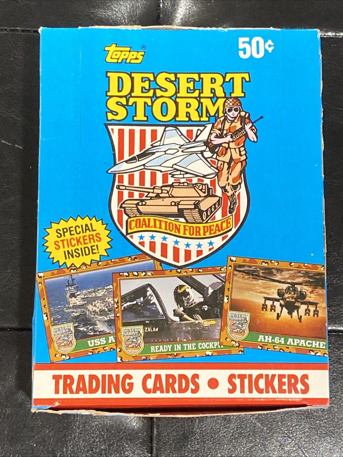 Carte collezionabili e adesivi Topps 1991 Desert Storm 36 confezioni nuove sigillate in scatola