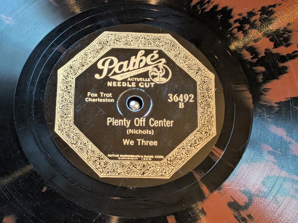 We Three 78s (2x): Pathe 36464 & 36492 "Trumpet Sobs (Lang) ", EE+ Jazz