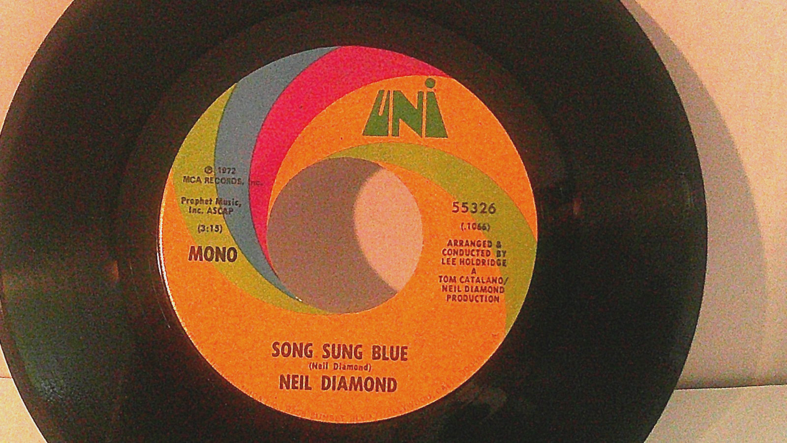 Neil Diamond,UNI 55326"Song Sung Blue"US,7"45,1971 pop rock hit classic,Mint