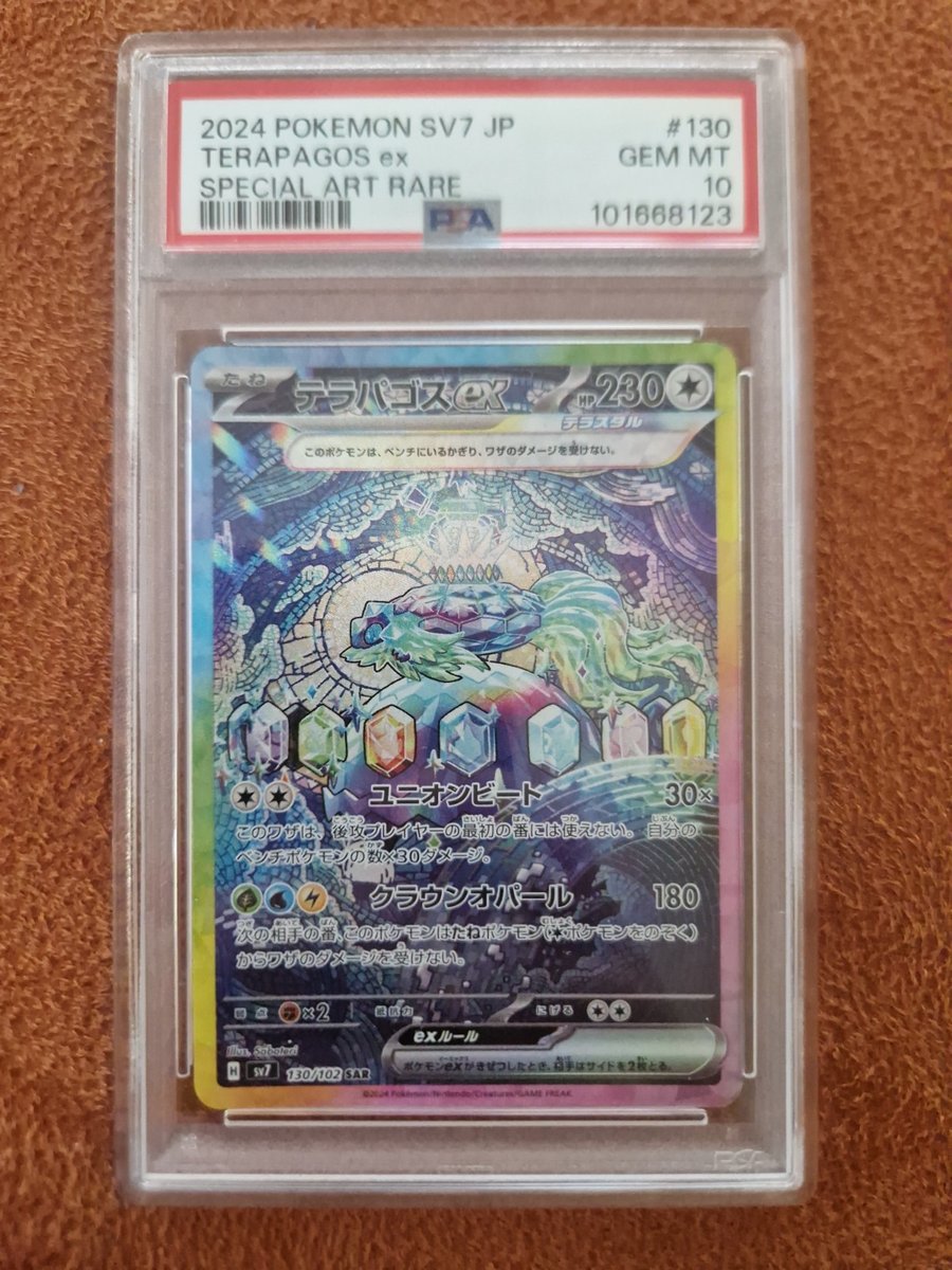 PSA 10 Terapagos ex SAR 130 SV7 Japanese Pokémon Card (2024)