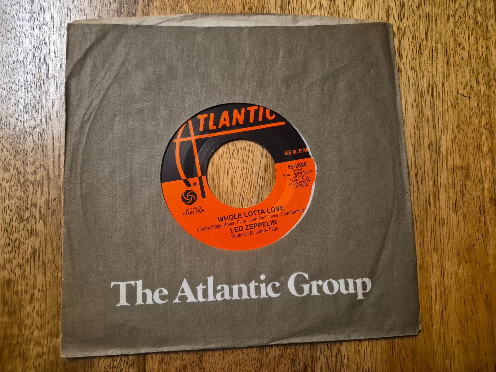 Led Zeppelin – Whole Lotta Love 1969 Atlantic 45-2690 Hard Rock USA