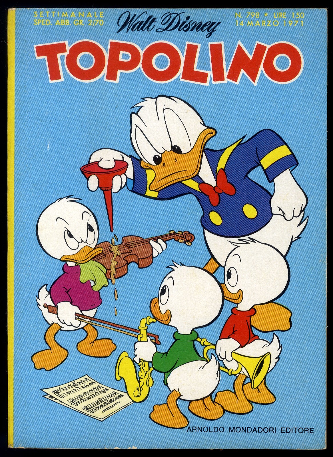 TOPOLINO N° 798 - 14 MARZO 1971 - CON BOLLINI - CONDIZIONE OTTIMO / EDICOLA