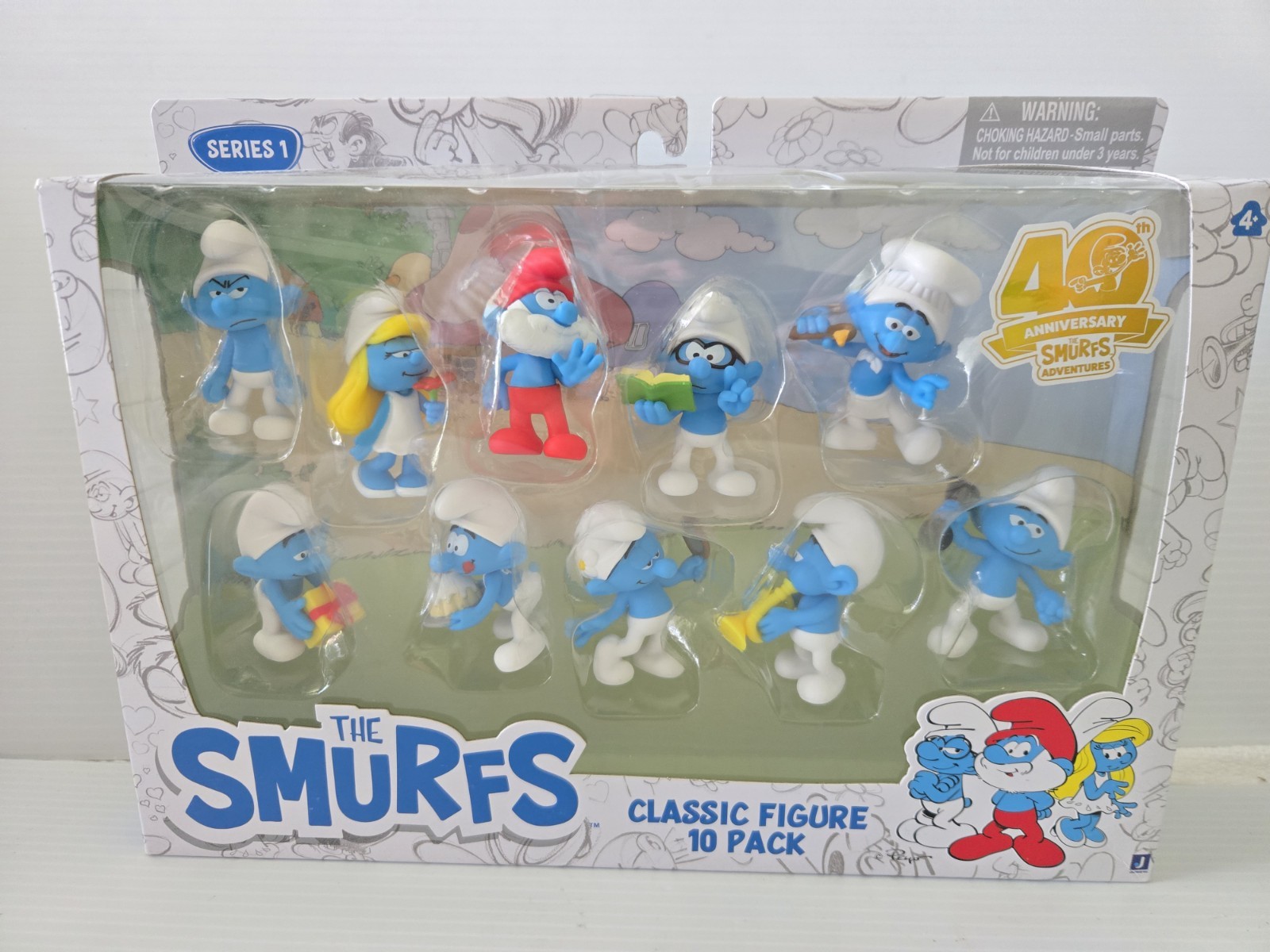 The Smurfs 40th Anniversary Classic Figure Confezione da 10 Jazwares SMR0005 Nuovo