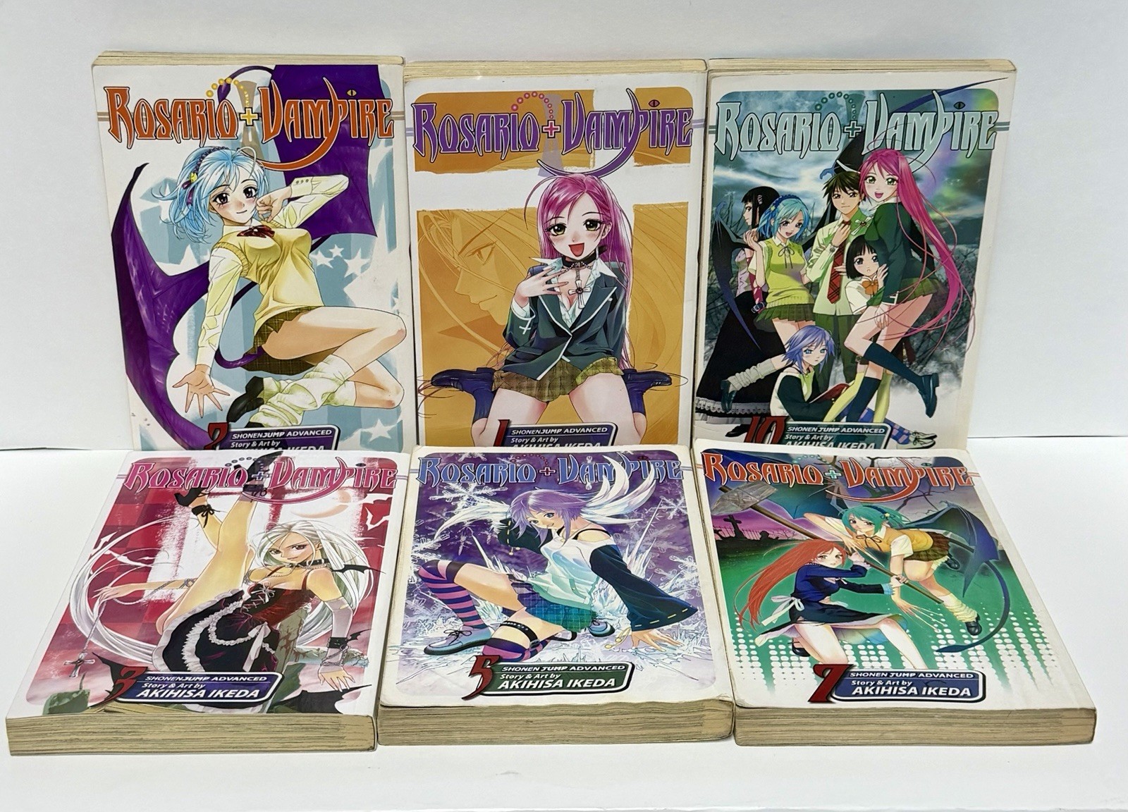 Rosario+Vampire Volumi 1,2,3,5,7,10 Viz Media Manga Lotto di 5 Libri Copertinabili