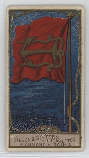 1888 Allen & Ginter Bandiere Navali Tabacco N17 Lord Alto Ammiraglio Gran Bretagna 04le