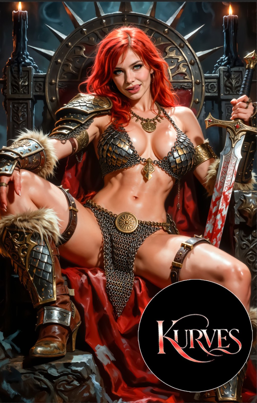 RED SONJA V6 | NICE  | SINGLE COVER PRINT | KURVES COMICS