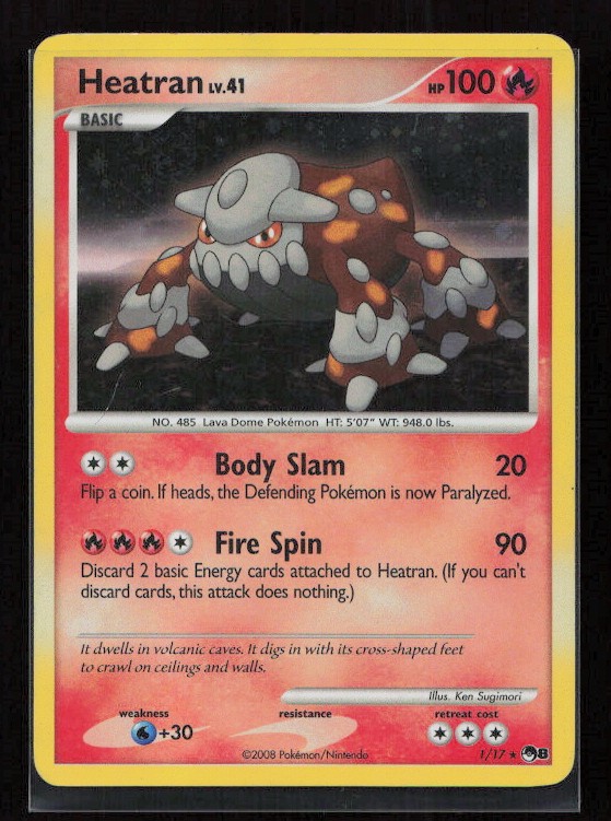 Heatran 1/17 Raro POP Serie 8 Pokemon Holo MP