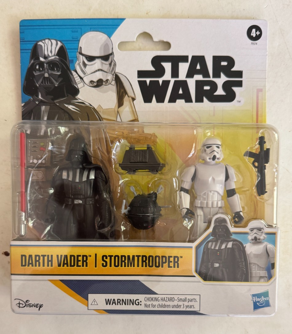 Star Wars Set action figure Darth Vader & Stormtrooper - 2 pezzi nuovi SPEDIZIONE GRATUITA